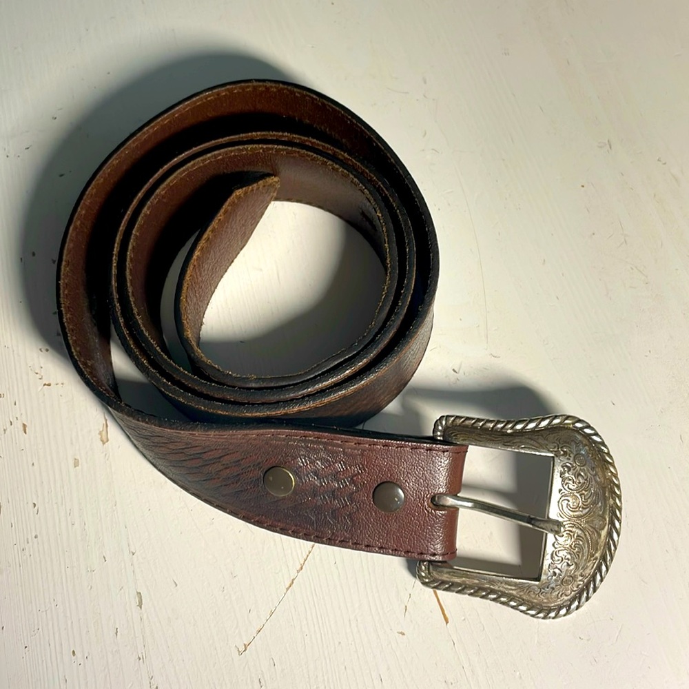 Nacona Belt Company brown leather her Western belt size 40